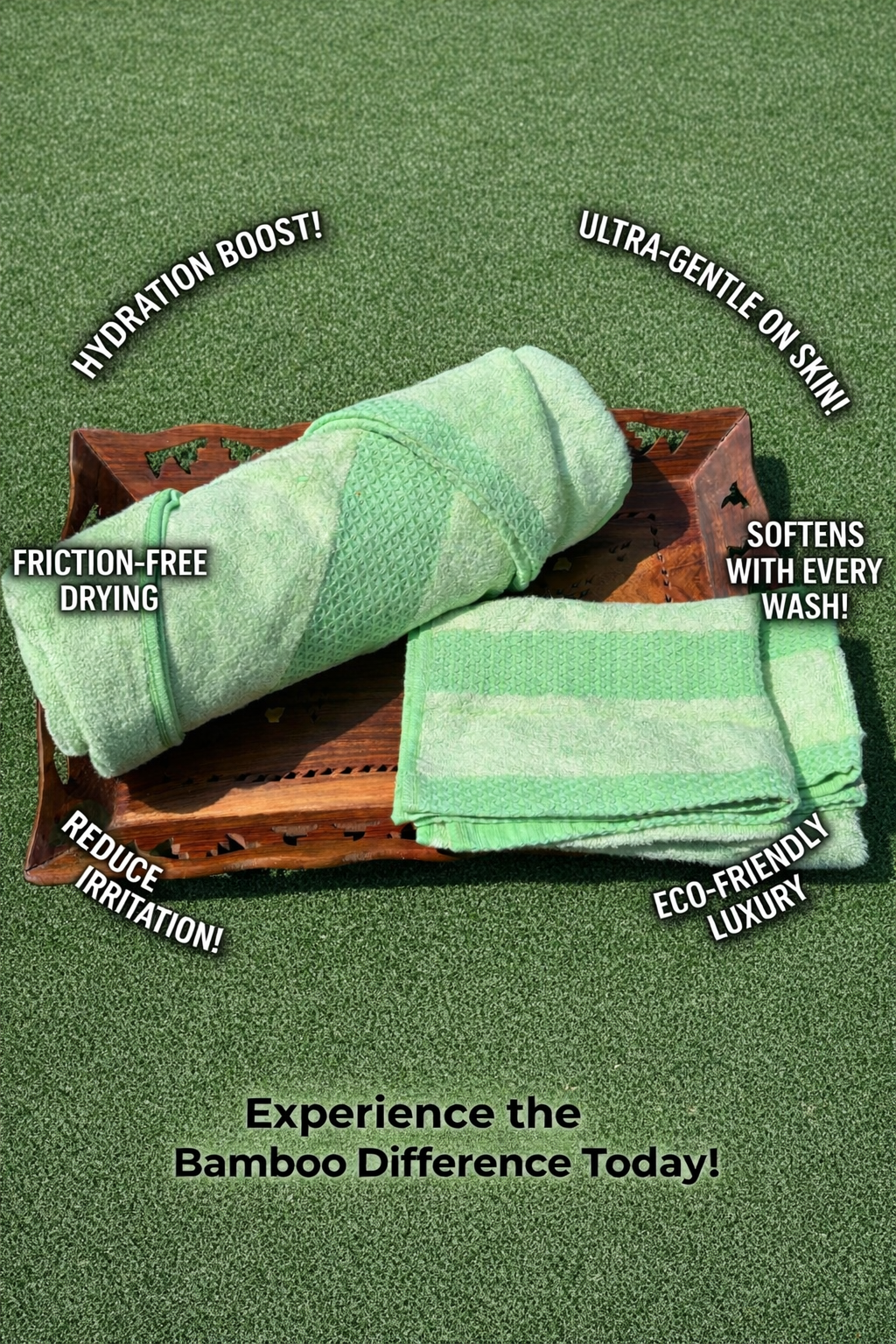 Bamboo Hand Towel - Set of 2