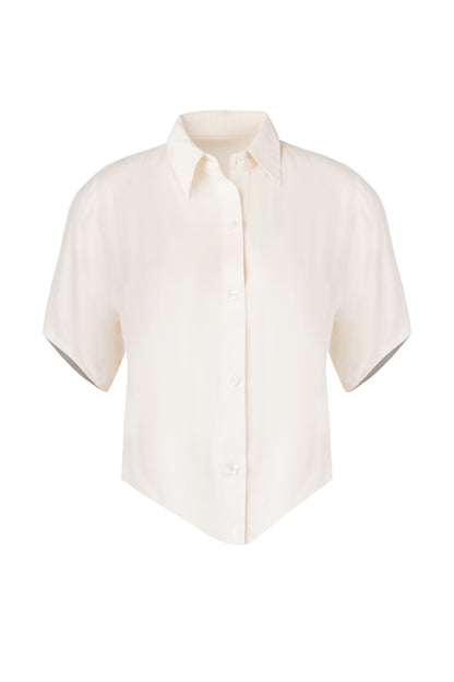 The Pearl Point Shirt | Short Sleeve Bamboo Blouse