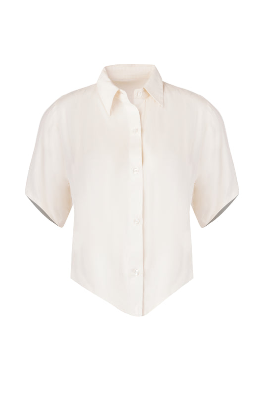 The Pearl Point Shirt | Short Sleeve Bamboo Blouse