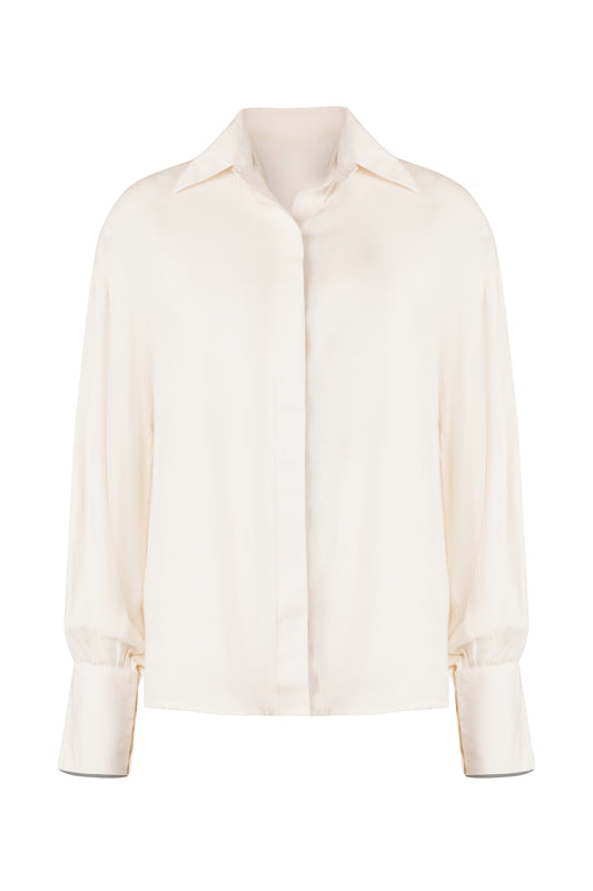 The Pearl Balloon Shirt | Oversized Bamboo Blouse