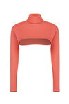 The Coral Turtleneck Shrug | Cropped Long Sleeve Top