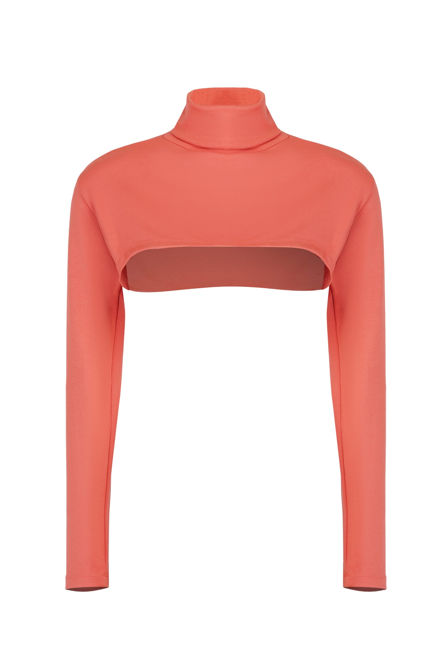 The Coral Turtleneck Shrug | Cropped Long Sleeve Top