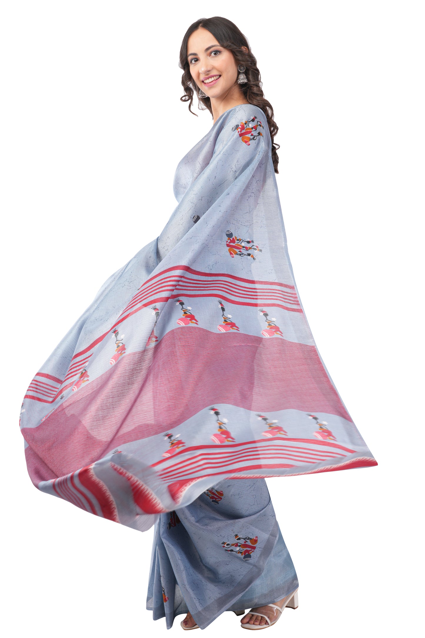 Monsoon Mist - The Water Carriers Saree