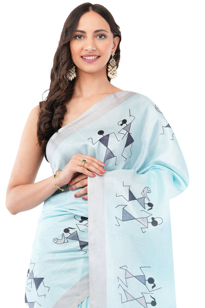 Sky Canvas - The Village Tales Saree