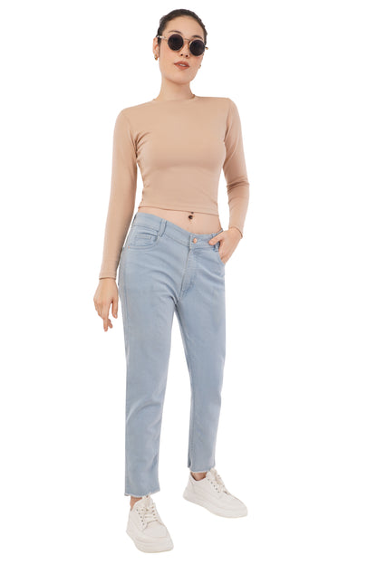 The Nude Perfection Crop | Long Sleeve Fitted Top