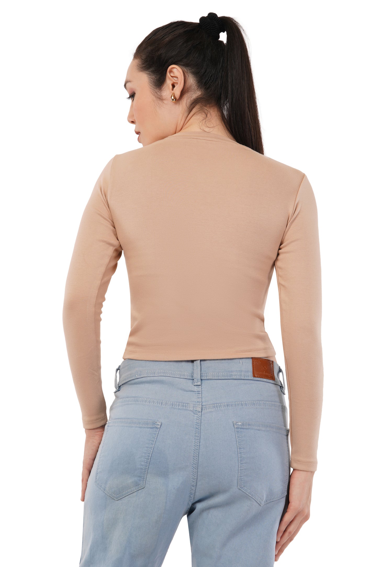 The Nude Perfection Crop | Long Sleeve Fitted Top