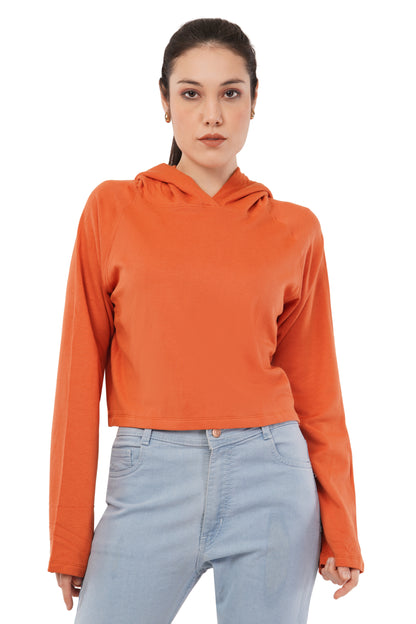 The Persimmon Hoodie | Cropped Bamboo Sweatshirt