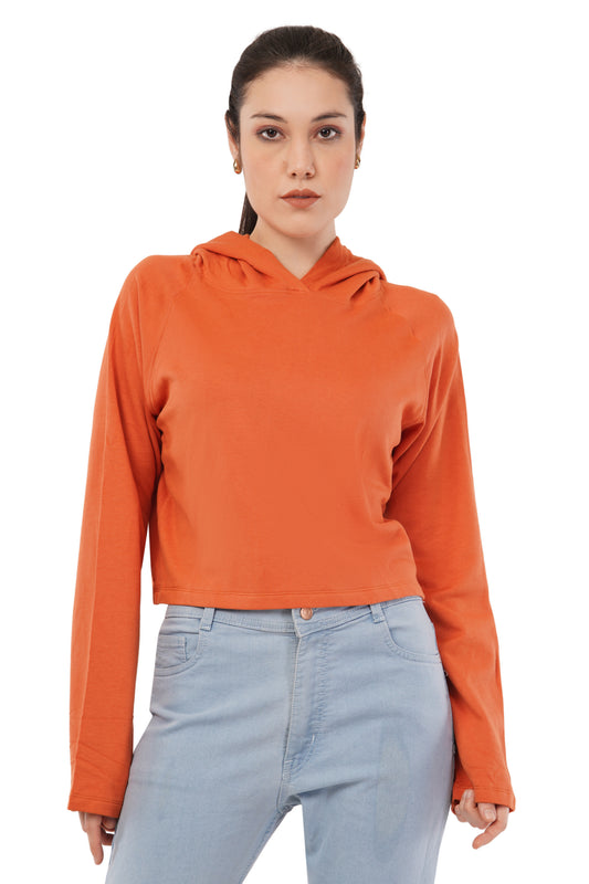 The Persimmon Hoodie | Cropped Bamboo Sweatshirt