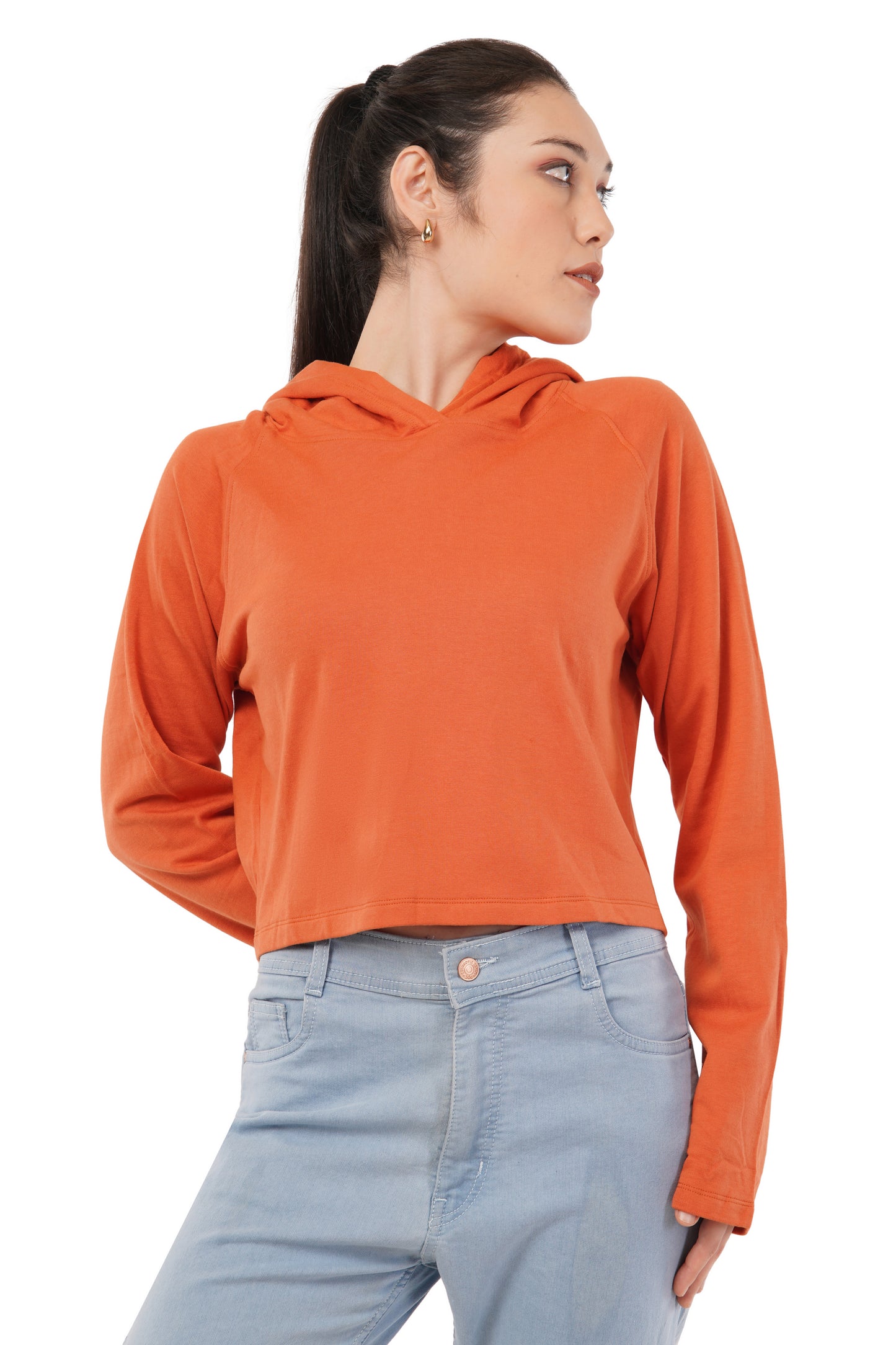 The Persimmon Hoodie | Cropped Bamboo Sweatshirt