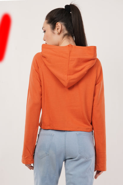 The Persimmon Hoodie | Cropped Bamboo Sweatshirt