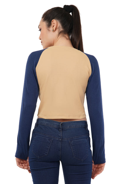 The Raglan Crop | Two-Tone Baseball Top