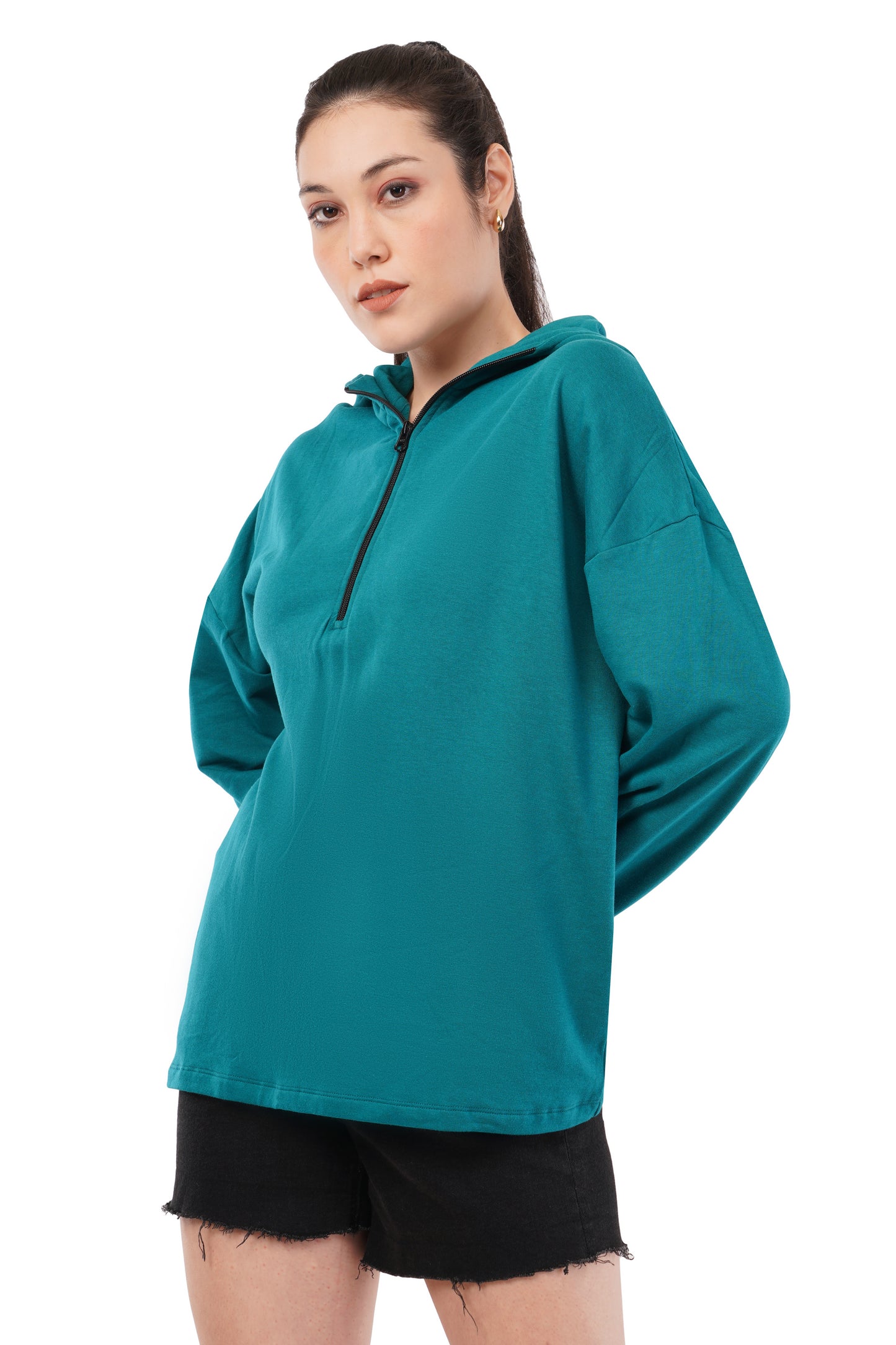 The Peacock Half-Zip | Long Sleeve Bamboo Pullover