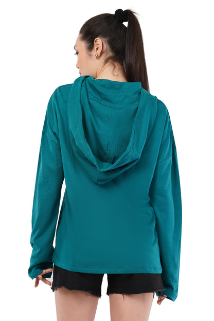 The Peacock Half-Zip | Long Sleeve Bamboo Pullover