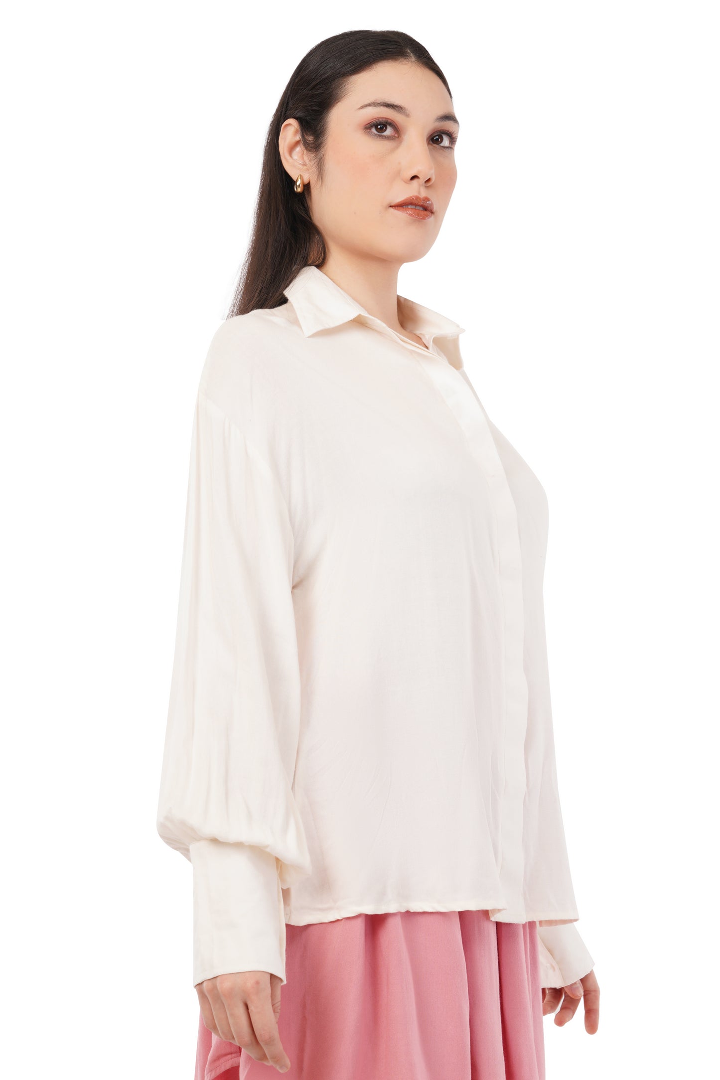 The Pearl Balloon Shirt | Oversized Bamboo Blouse