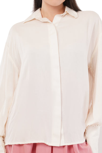 The Pearl Balloon Shirt | Oversized Bamboo Blouse