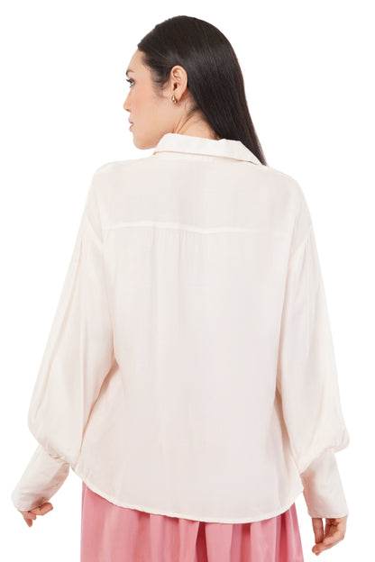 The Pearl Balloon Shirt | Oversized Bamboo Blouse