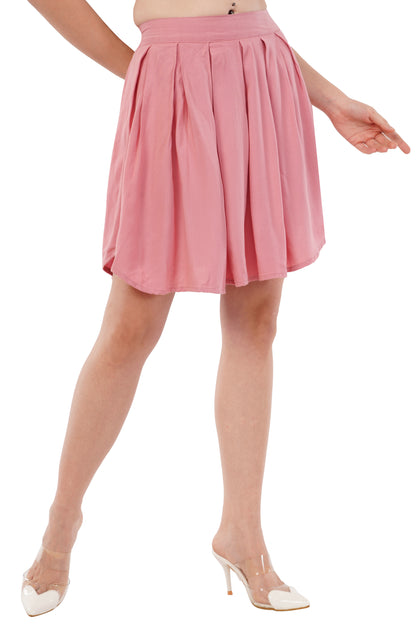 The Petal Pleated Skirt | High-Waist A-Line