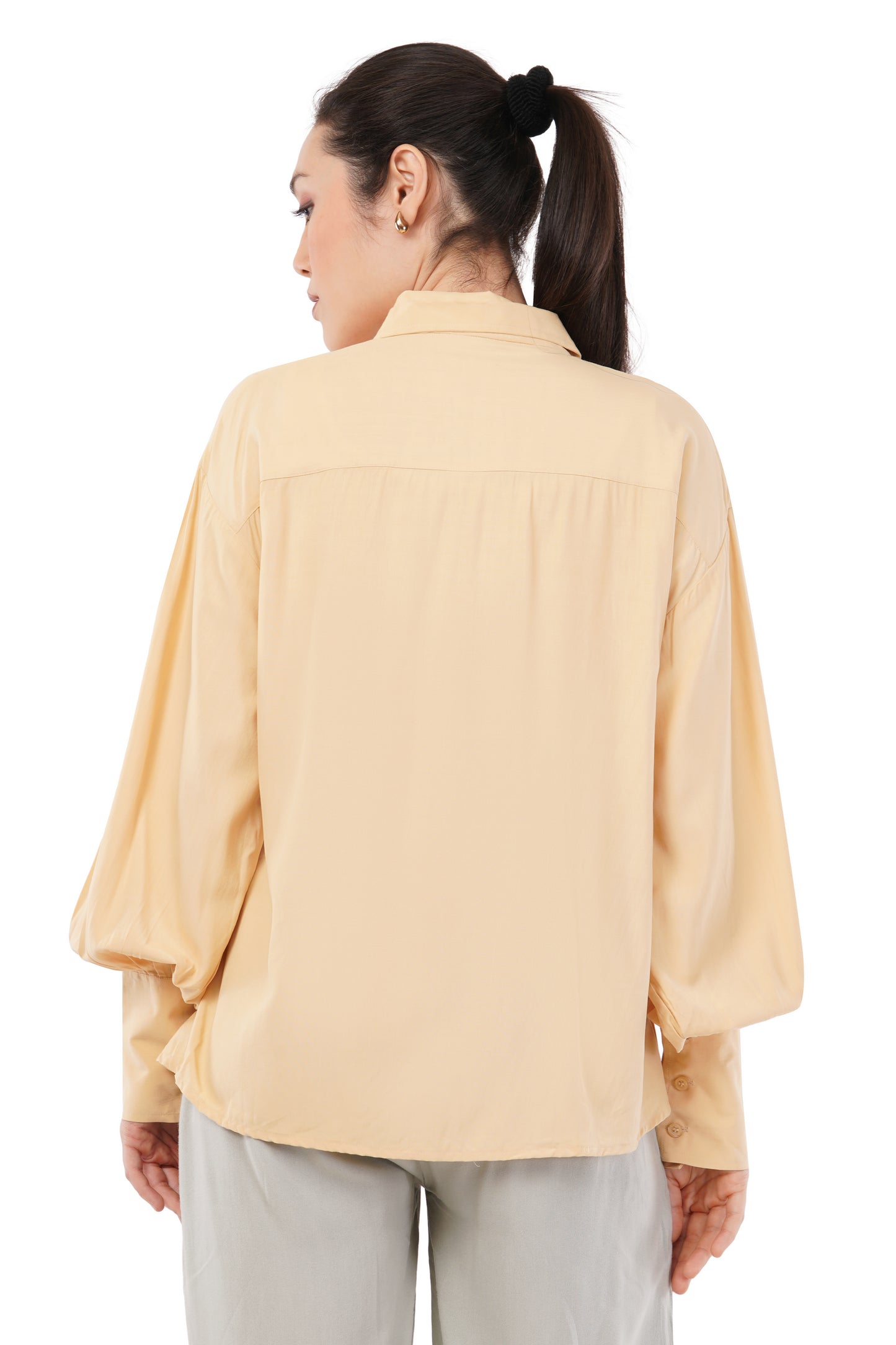 The Honeygold Top | Gathered Sleeve Shirt