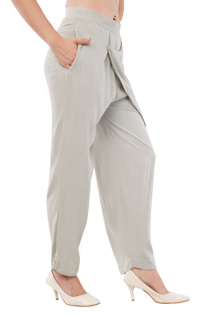 The Marlowe Wrap Trousers | Sage Wide-Leg