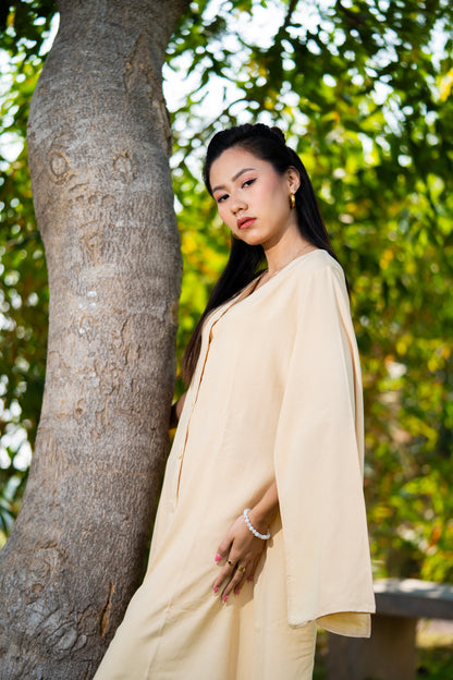 The Dawn Tunic | Long Sleeve Button Dress