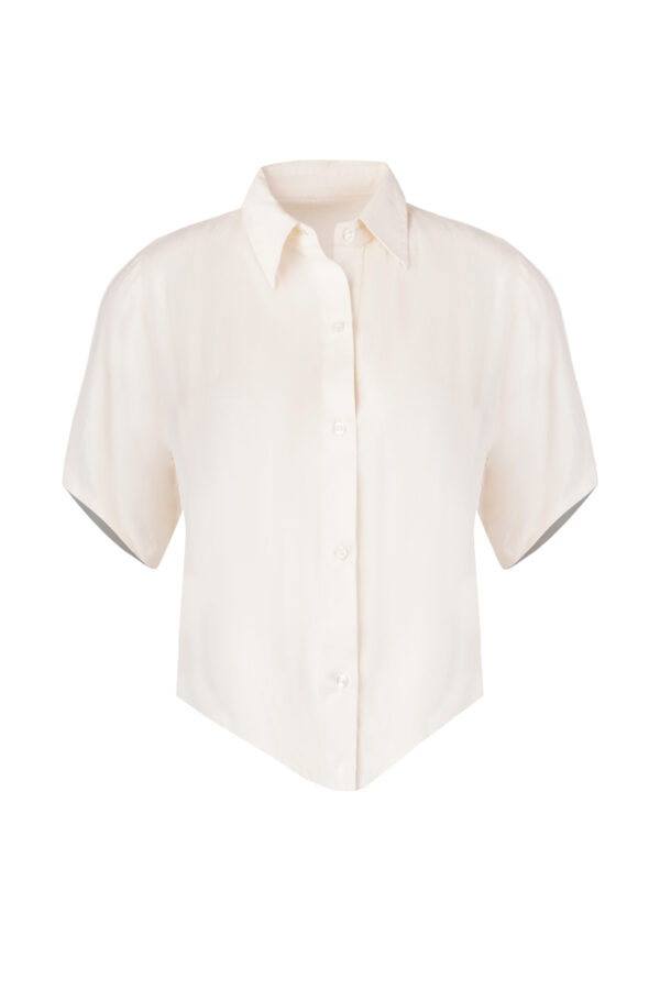 The pearl Point Shirt | Short Sleeve Bamboo Blouse