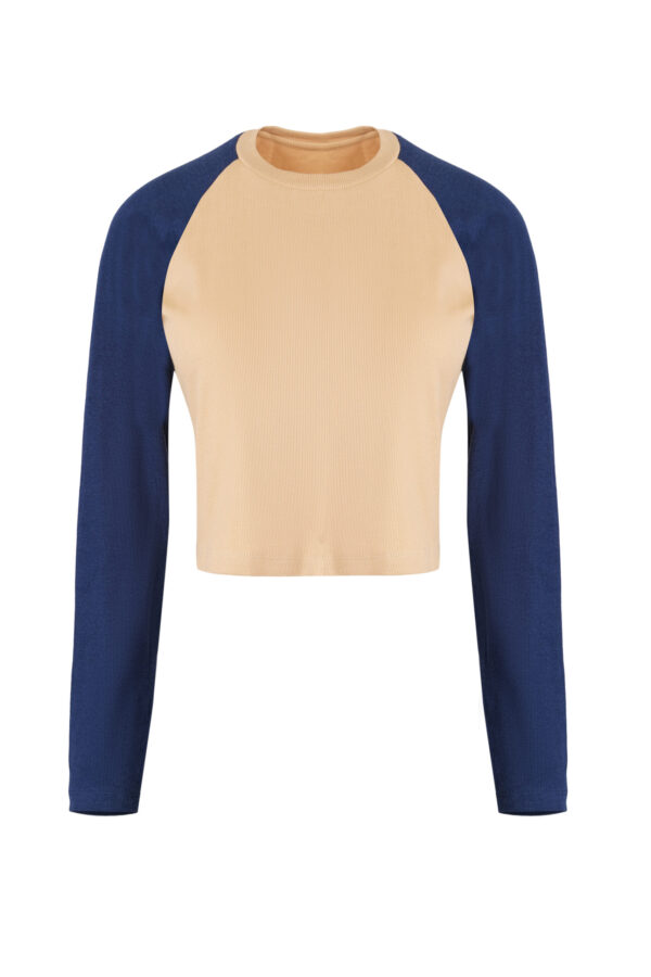 The Raglan Crop | Two-Tone Baseball Top