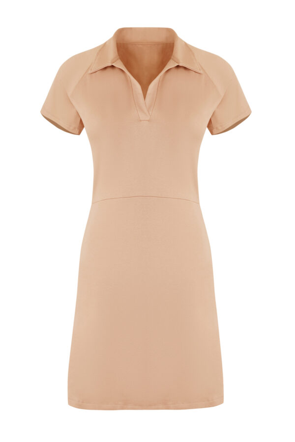 The Peachy Polo Dress | Short Sleeve Collar Shift
