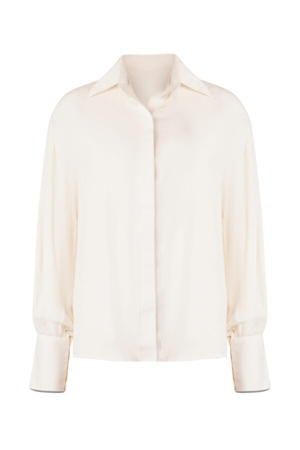 The Pearl Balloon Shirt | Oversized Bamboo Blouse