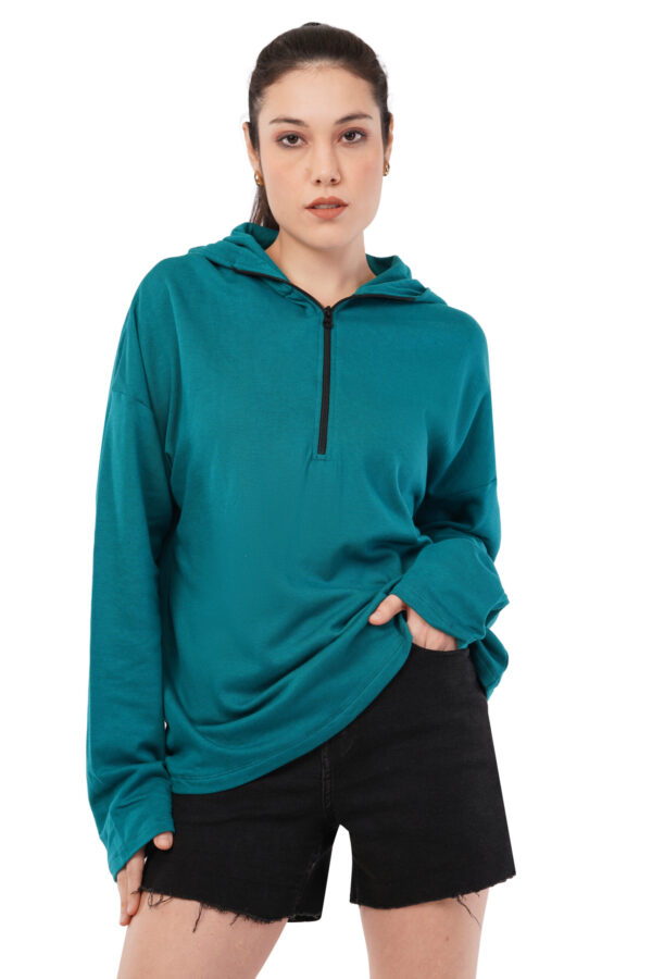 The Peacock Half-Zip | Long Sleeve Bamboo Pullover